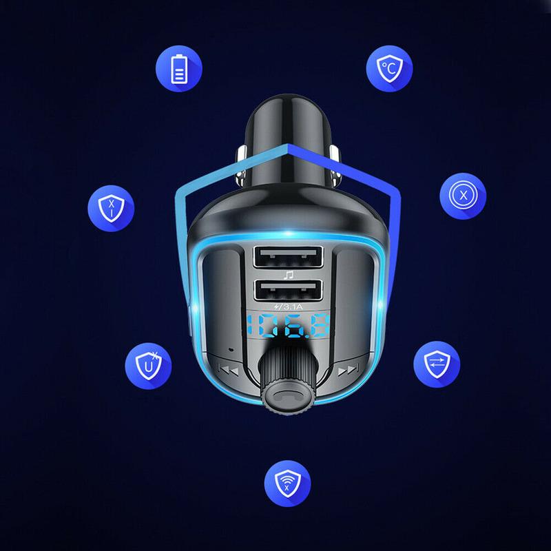 

Car Wireless Bluetooth FM Transmitter Radio Adapter Kit MP3 Player 2 USB Charger Universal Interior Accessories Auto Products