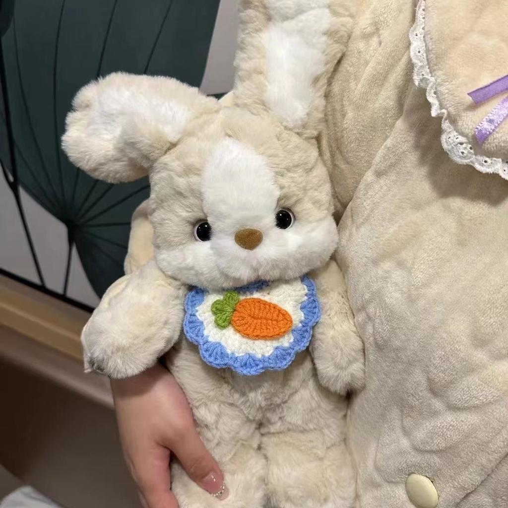 Cute Rabbit Doll Good Night Rabbit Sleeping Puppy Doll Carrot Apron Rabbit Doll Cotton Doll Gift
