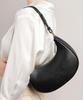 Ninon Women's Handbag, Beautiful, Small, Casual Shoulder Bag, Crossbody Bag, Mini, 2-Way, Half Moon Pattern, Synthetic Leather, Perfect for Commuting