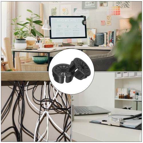 uxcell 10-Piece Grommet Cable Bushing, 22mm Mounting Diameter, Wire Hole Cap, Petal-Shaped Round Nylon, Wire Protection for Electrical Appliances, Aut