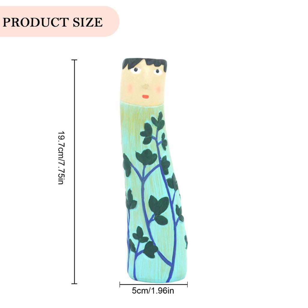 Bohemian Family Face Flower Vase Exquisite Creative Handmade Dried Flower Vase Home Furnishings Gifts for Friends Family