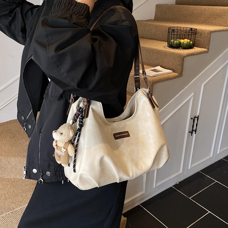 Large Capacity Bag Women's Niche Leopard Print Shoulder Bag Premium Commuter Tote Bag