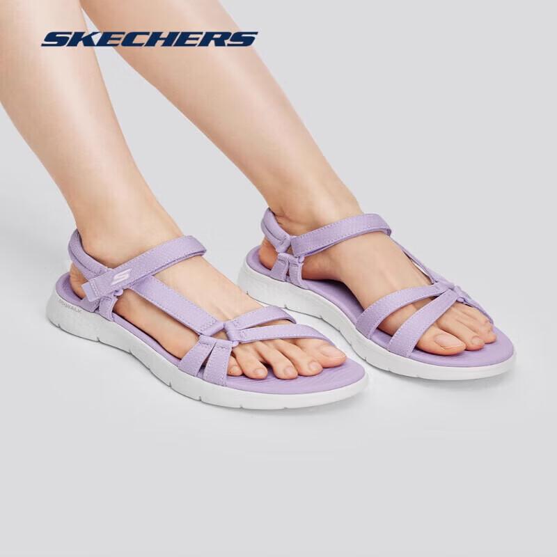 Skechers Women's 141451 Casual Cushioned Velcro Sandals