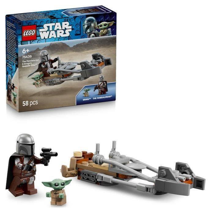 LEGO Star Wars 75436 Le Speeder Bike du Mandalorien et Grogu - Jouet 6 ans - Idée Cadeau