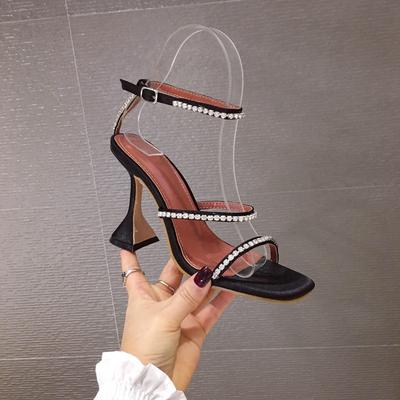 Fashion Runway Style Women Sandals Sexy Narrow Band High Heels Office Lady Shoes Fashion Summer Wedding Bridal Shoes Gladiator Sandals