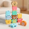 Montessori Wooden Animal Stacking & Dress Up Blocks Children's Early Education Change Clothes Dressing Game Colorful Puzzle
