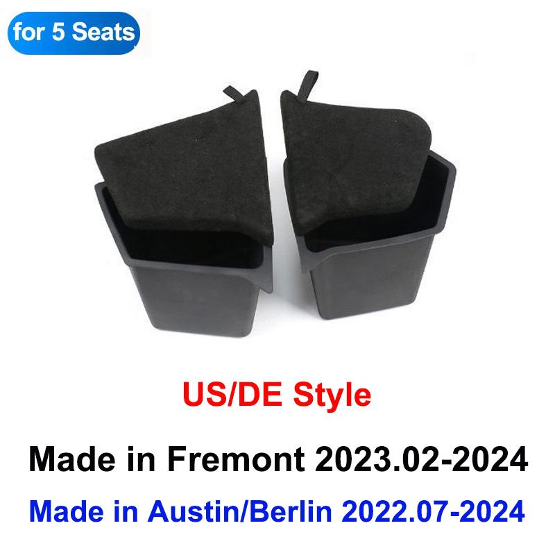 For Tesla Model Y Juniper  Left Right Rear Trunk Side Storage Organizer Box Suede Cover Tpe Waterproof Bin  Accessories