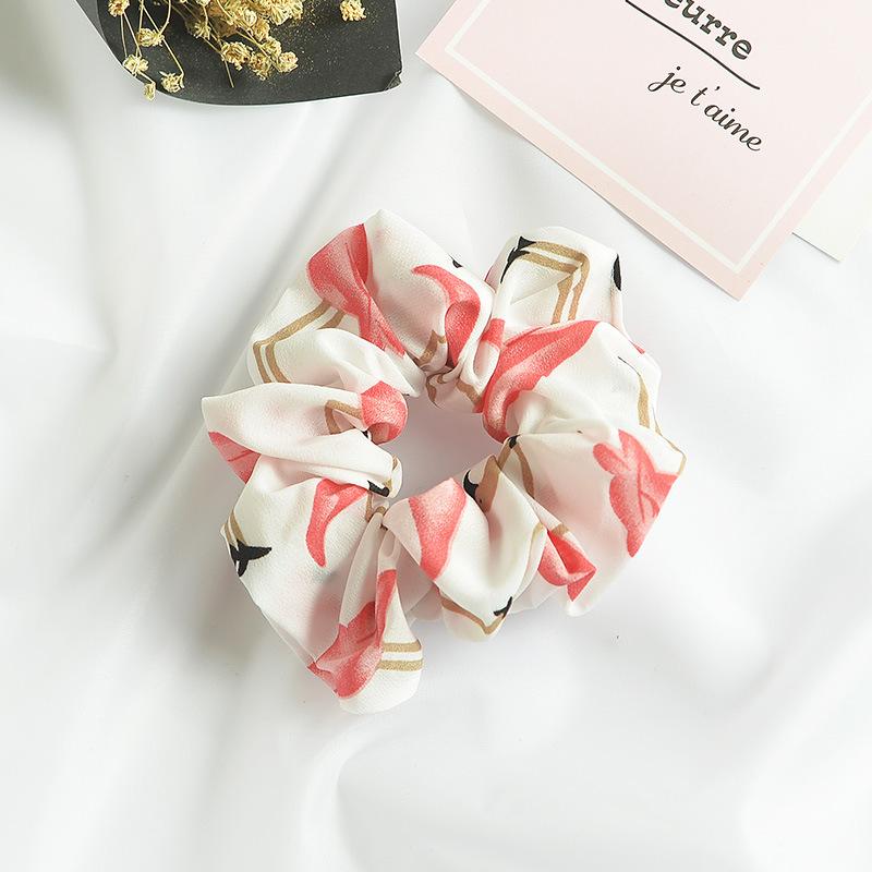 Small Fresh Large Intestine Ring Spring Summer Autumn And Winter Head Flower Chiffon Fabric Pig Large Intestine Hair Band Headgear Women'S Headband