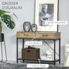 Console Table Hallway Table with Shelf and 2 Drawers, 100 x 35 x 76.5 cm Side Table Sofa Table Display Table for Small Spaces, Entryway, Hallway
