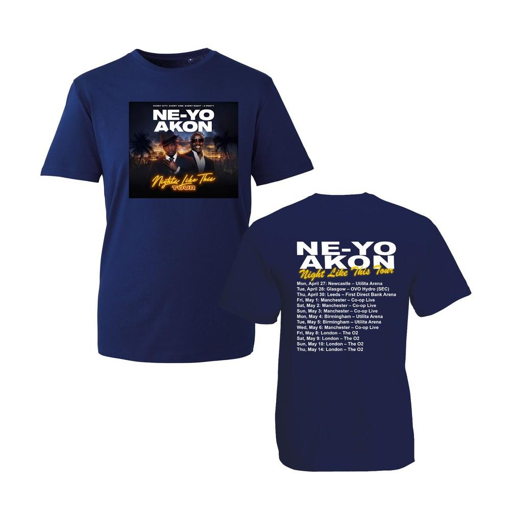 Neyo Adults Akon Concert 2026 Tshirt Nights Like This Music Tour Date Fan Shirt S