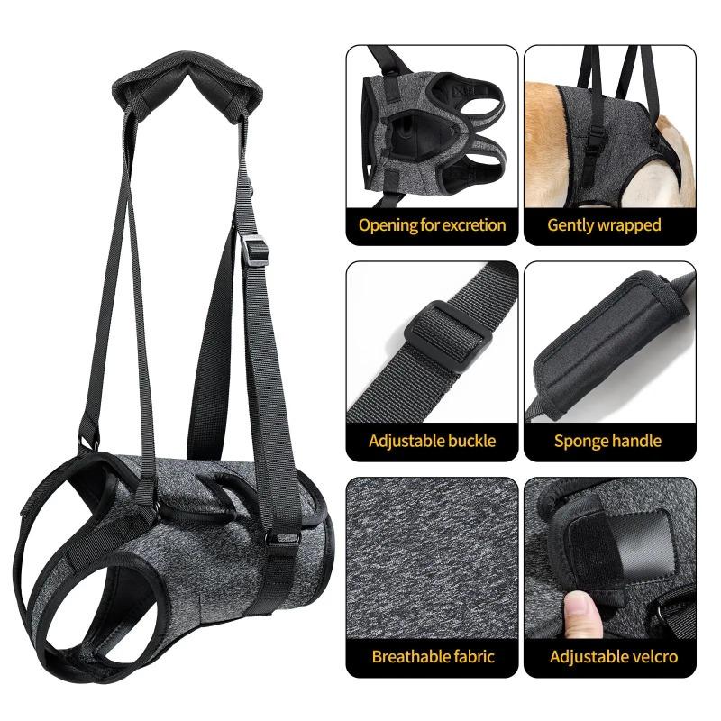 Adjustable Dog Lift Harness for Large Dogs Soft Padded Pet Rear Leg Support for Old Disabled Joint Injuries Dog Back Leg Hold