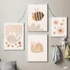 Wall Art Canvas Painting Baby Whale Bee Strawberry Cloud Number Alphabet Nordic Posters And Prints Wall Pictures Kids Room Decor