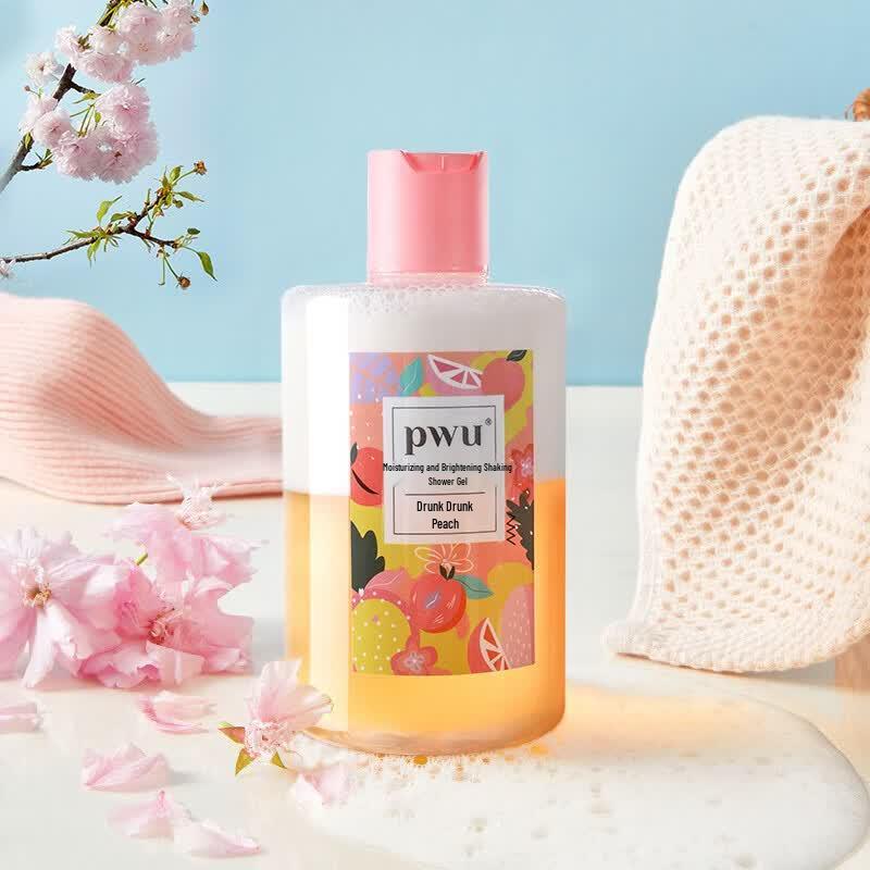 Puwubeauty Масло для душа «Пьяный персик» с молочной пенкой