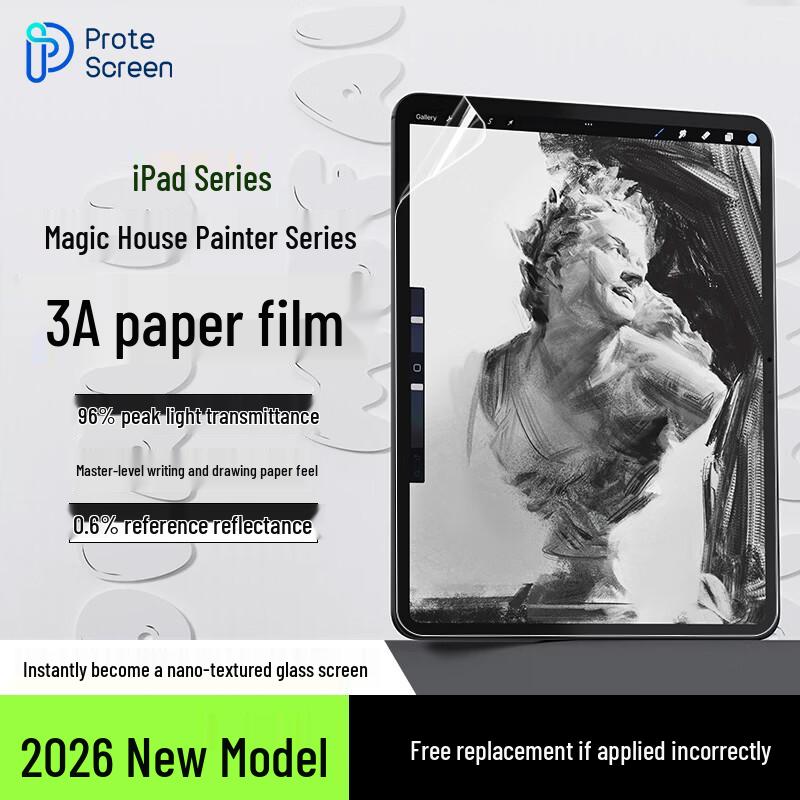 PROTESCREEN 3A Paper-Like Anti-Glare Screen Protector for iPad iPad Pro 11-inch M5 (2024/2025)