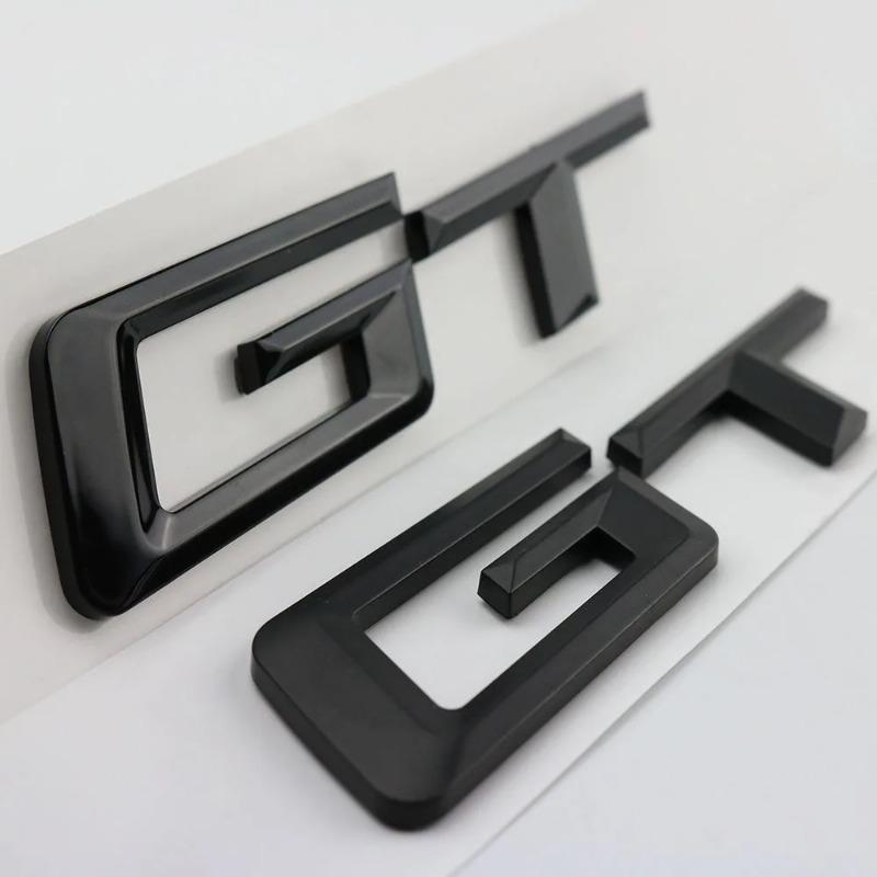 Logo ABS 3D Emblème GT Lettres Badge Autocollant Coffre Arrière de Voiture pour BMW F34 E36 E46 F07 G32 650 535i 630i Série 3 5 6 Accessoires GT