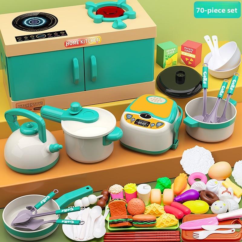 Toy Kitchen Pretend  Children Fruit Cutting Simulation Emotional Development