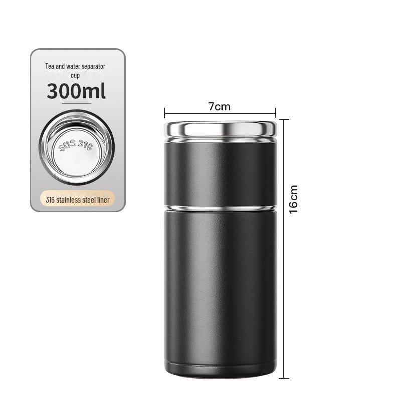 Compact 316 Stainless Steel Tea Infuser Thermos Cup - Portable Water Separation Design for Men and Women, Perfect Gift