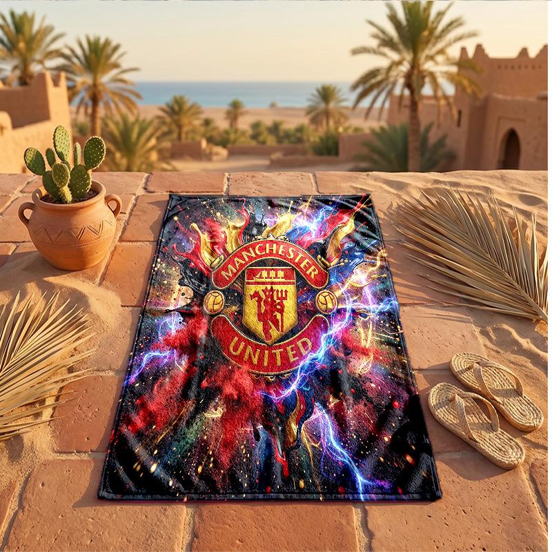 Manchester United Print Mikrofaser Strandtuch Schnelltrocknend Saugfähig Großes Handtuch für Strand Schwimmen Reisen