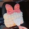 Hanging Type Flower Car Tissue Box Puff Grid Paper Organizer Storage Bag  Car Interior Accessories