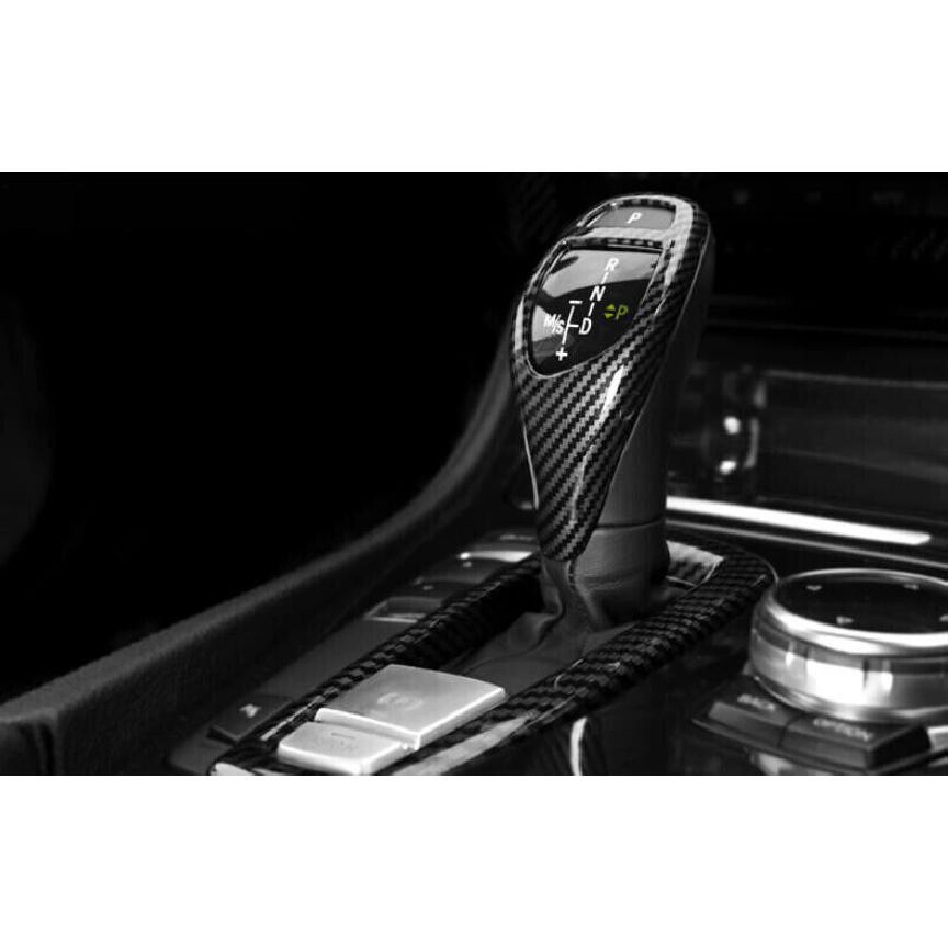 Carbon Fiber Gear Shift Knob Shifter Lever Trim 1PCS For BMW X3 F25 X4 2011-2017