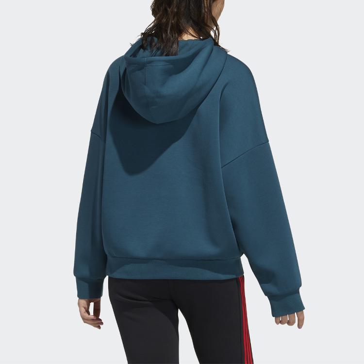 adidas Neo X Wu Huang Wan Shui Collaboration Loose Fit Hooded Printed Sweatshirt Women Sweatshirt Green H45020