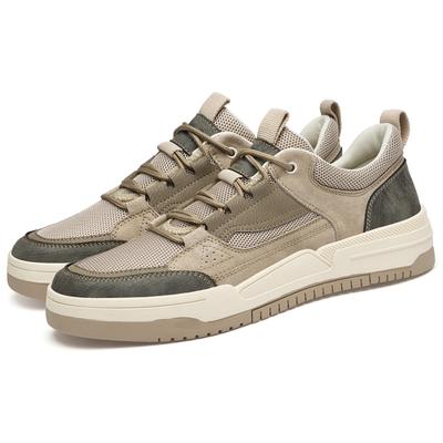 FashionBreathable Casual Leather Shoes Men 2024 New Arrival Men's Vulcanize Shoes Male Comfortable Sneakers Lace-Up Skate Shoes Men