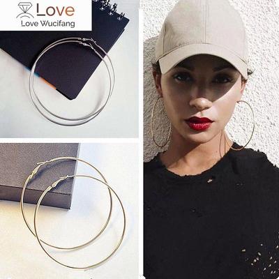 Brand 4 Size Big Hoop Earring For Women Jewelry Mother Gold Color Fashion Jewelry Bijoux Accessory Birthday Brincos