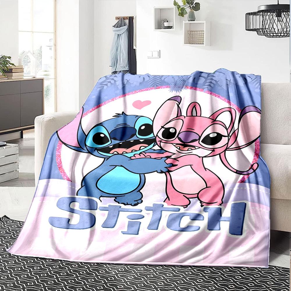 1pc S-Stitch18 Blanket, Gift, for Men and Women, Soft Blanket, Good for Sofa Bed Couch Travel, Lightweight Flannel Blanket