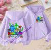 Rainbow Friends Kreslený Sportovní Plný Design Přívěsků Dětská Podzimní a Zimní Větruodolná Vysoce Kvalitní Dlouhý Rukáv Mikina na Zip