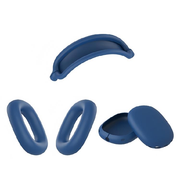 

Smooth Silicone Shell Headband Ear Cushions & Outer Shell Shockproof Minimalist Styles Protector For Headsets темно-синього кольору