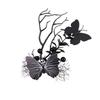 Flower Skeleton Hand Hairpin Cloth Halloween Headwear Gothic Ghost Claw Hair Clip  Festival
