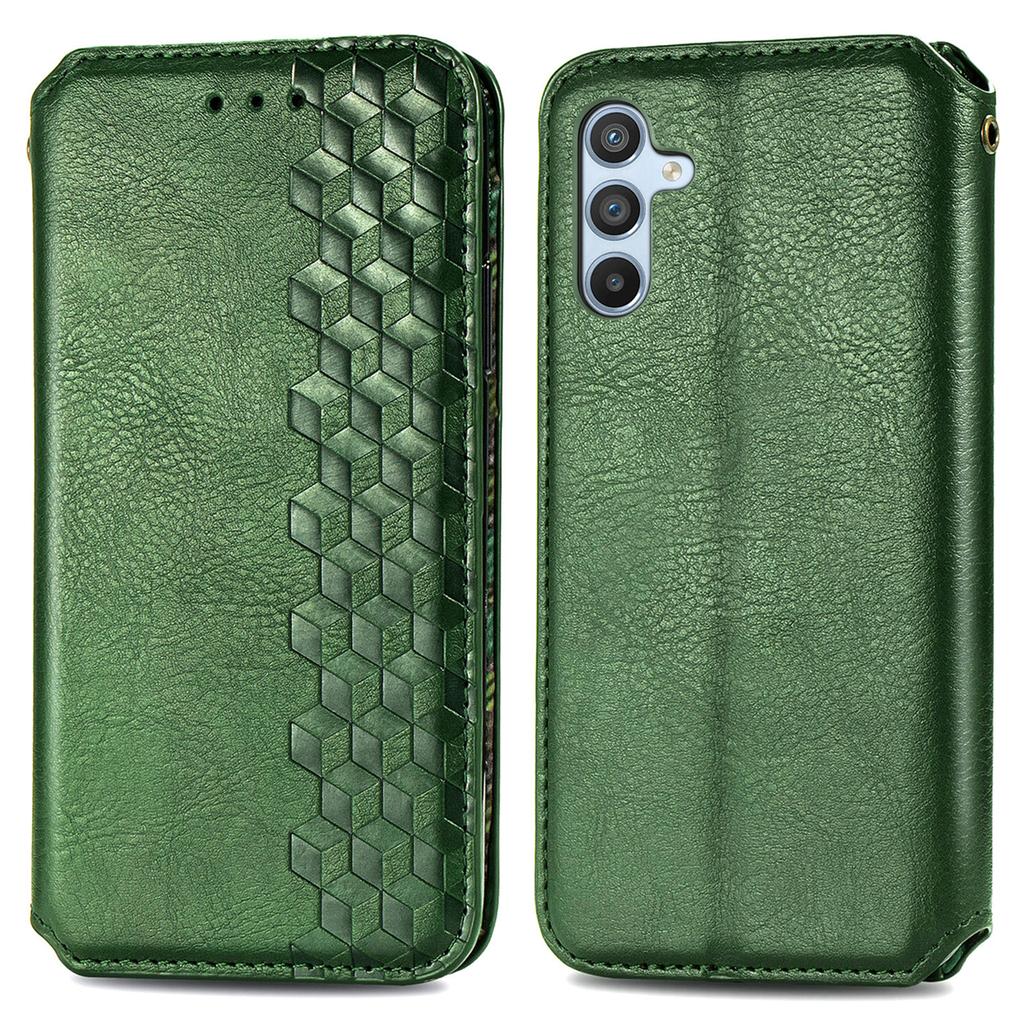 For Samsung Galaxy A36 5G PU Leather Case Rhombus Imprint Wallet Stand Phone Cover