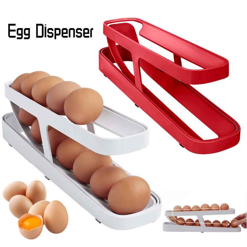 Rolldown Egg Dispenser Space-saving Egg Storage Rack For Refrigerator Gravity Feed Design Easy Egg Distribution