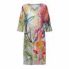 Women's V Neck Short Sleeve Dress Casual Printed Dress Beach Dress Bohemian Dress Lightweight Loose Fit Summer Dress