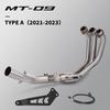 Motorcycle Exhaust Escape Slip On For MT09 MT-09 Tracer 9 900 GT XSR900 2020-2023 Front Link Pipe 51mm Muffler