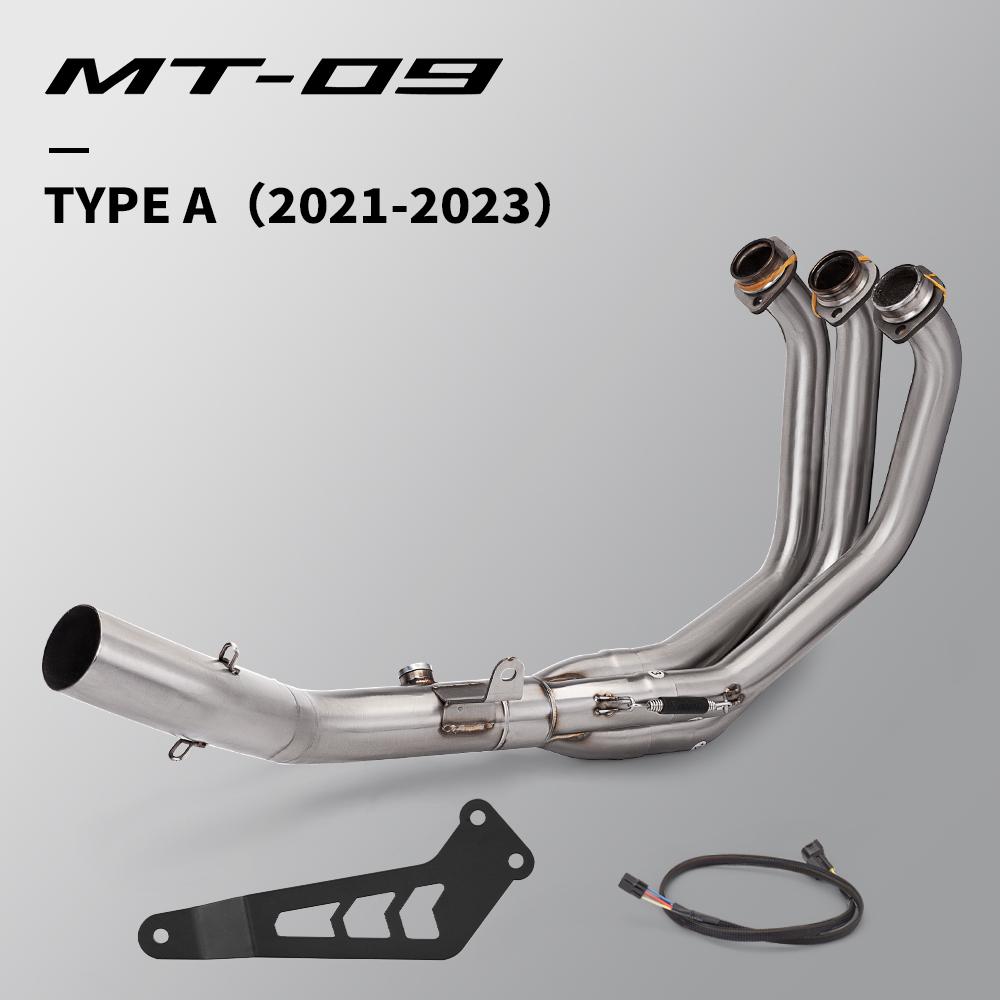 Motorcycle Exhaust Escape Slip On For MT09 MT-09 Tracer 9 900 GT XSR900 2020-2023 Front Link Pipe 51mm Muffler