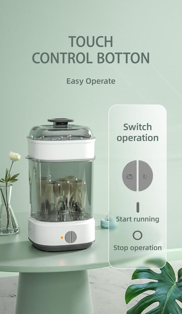 Whale Love 2-in-1 Baby Bottle Sterilizer & Dryer with Large Capacity