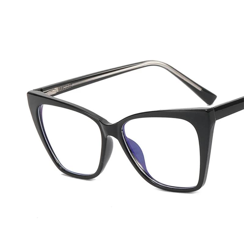 

TR90 Cat Eye Women Glasses Frame Fashion Clear Anti-blue Light Eyewear Vintage Spring Hinge Men Plastic Titanium Optical Okulary