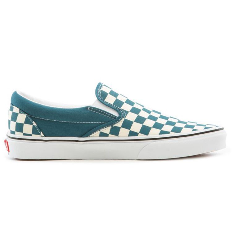Vans Classic Slip-On Checkerboard - Blue Coral Unisex Sneakers True-White VN0A33TB9EX