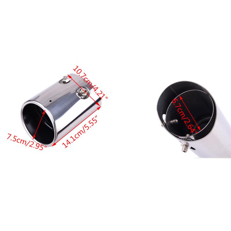 Stainless Steel Car Rear Exhaust Muffler Tail Pipe End Tip For Toyota Land Cruiser Prado FJ120 2003-2009 Car Accessories