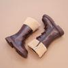 Girls' Velvet Knee-High Fashion Princess Leather Boots - Winter/Autumn Snow Boots