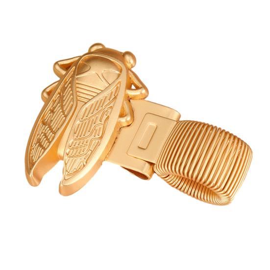 Insect Themed Metal Pen Spring Vintage Metal Clamp for Bee/Cicada Design Clip with Notebooks Journals School