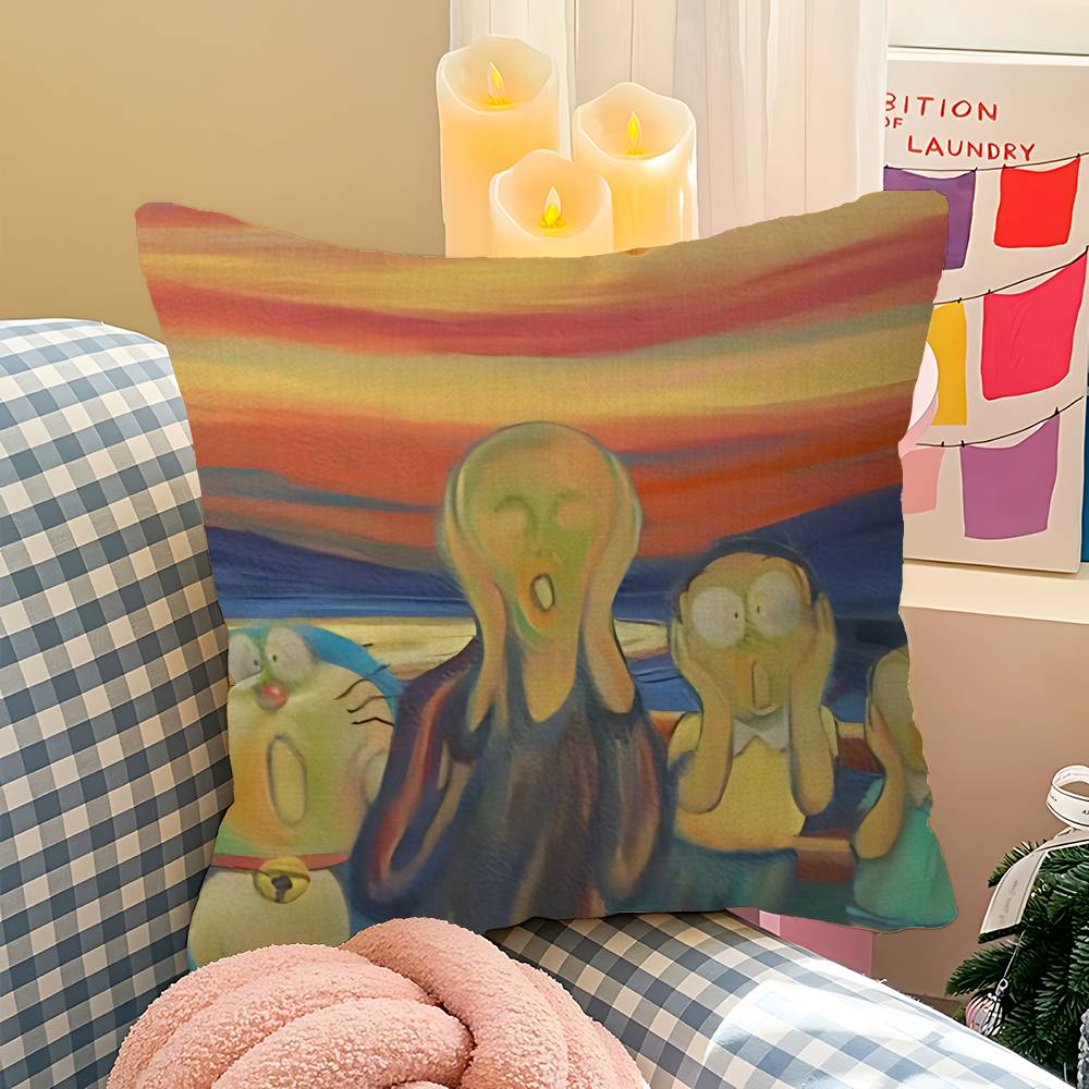 Funny DDoraemons Cartoon Pillow Gift Home Office Decoration Pillow Bedroom Sofa Car Cushion CoverPillow Case
