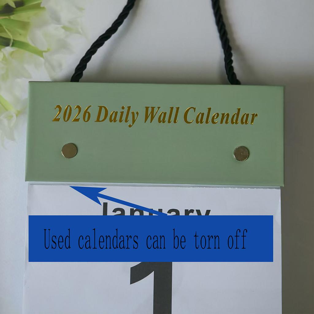 2026 Tear Off Daily Calendar Minimalist 365 Days Wall Calendar For Home