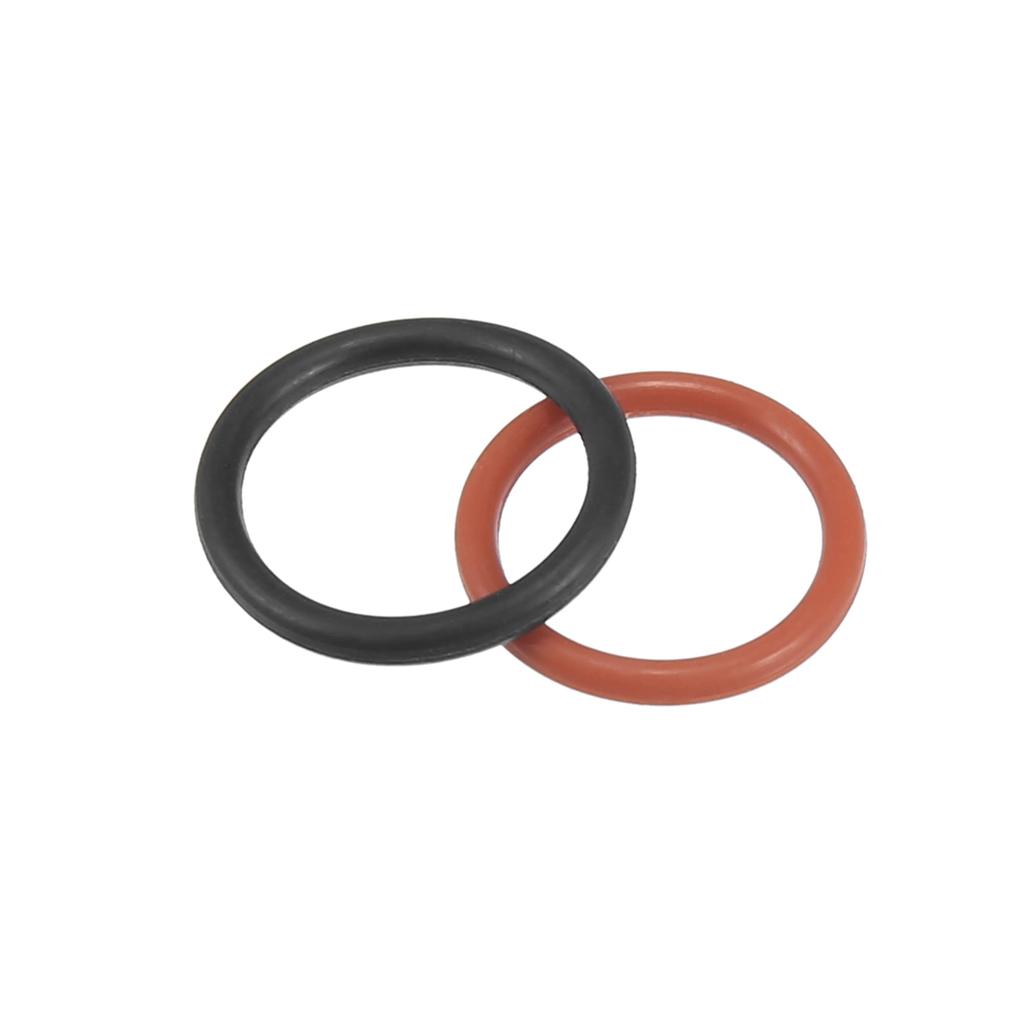 ACROPIX Power Steering Pump O Ring Inlet Outlet Seal Connector Gasket Compatible with Honda Accord Black Red 4pcs
