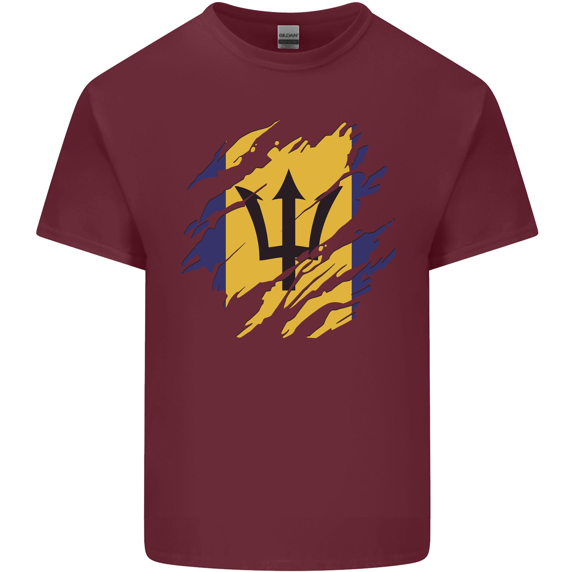 Torn Barbados Flag Barbadians Day Football Unisexs Light Cotton TShirt S