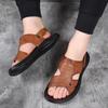 Fashion Genuine Leather Men Sandals Summer Classic Men Shoes Slipper Outdoor Sneakers Men Walking Footwear Sandalias Hombre Pantuflas