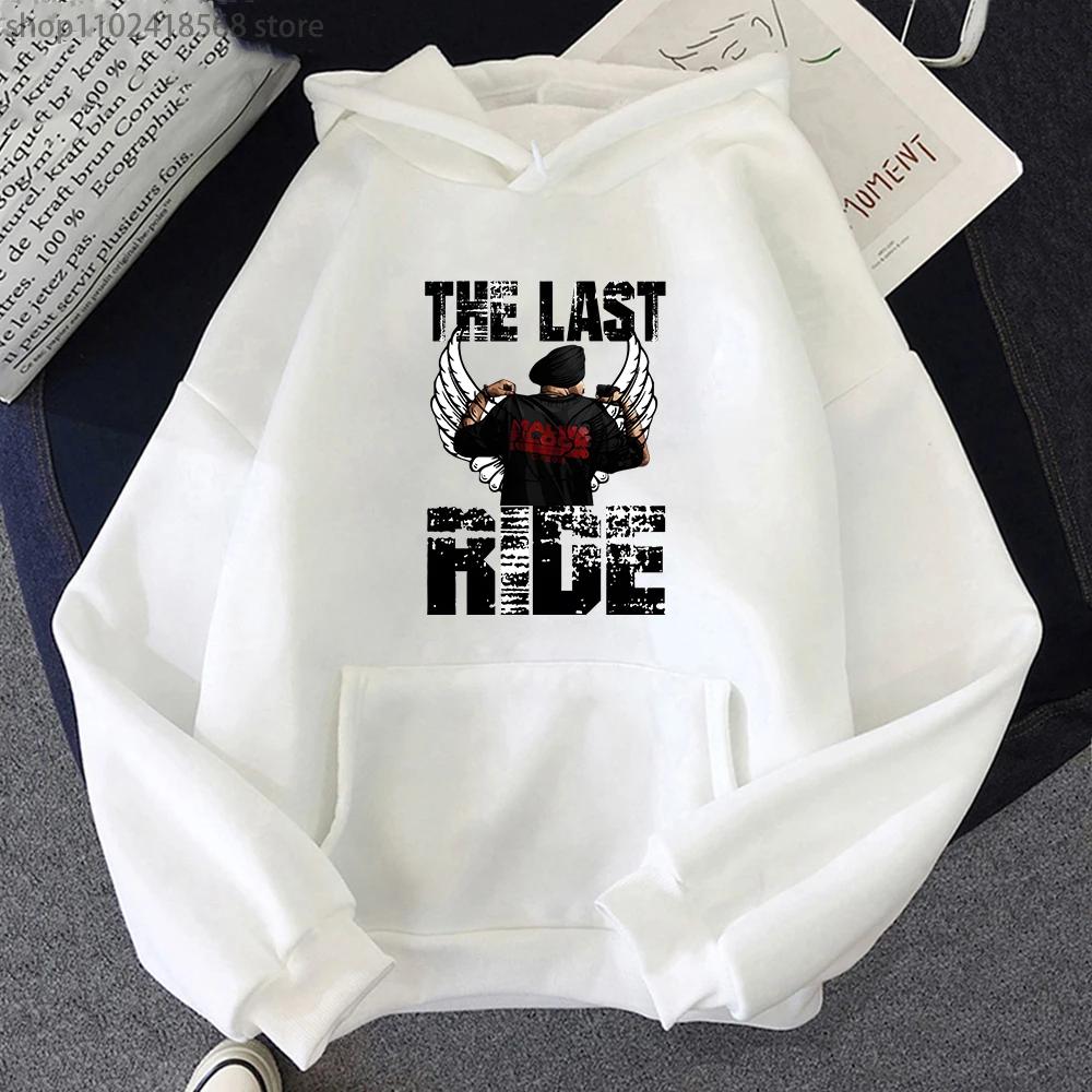 

Толстовки с капюшоном Sidhu Moose Wala The Last Ride с принтом букв, толстовка для мужчин/женщин, повседневная одежда для женщин, топы L