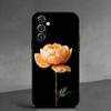 R-Realistic flowers Phone Case For Samsung Galaxy A91,80,73,72 ,71,53,52,32 ,31,22,21s,20,Soft Black Case