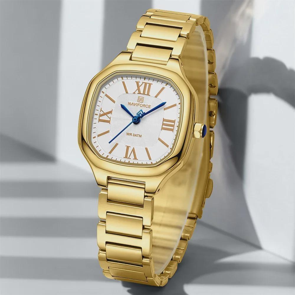 Waterproof Women Watch Quartz Elegant Lady Wristwatch Casual Steel Bracelet Female Girl Clock Rectangle Dial